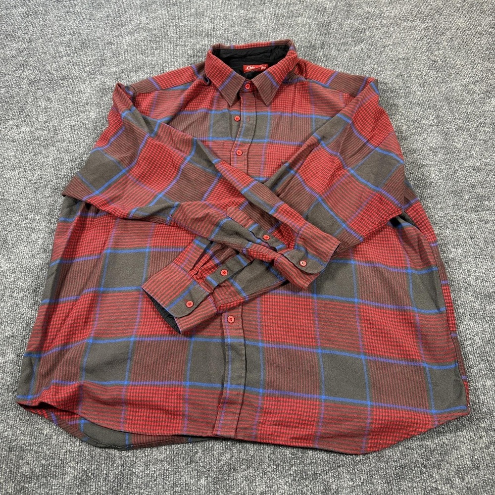 Coleman Shirt Mens 2XL Red Plaid Long Sleeve Flannel Button Up Big Men Casual